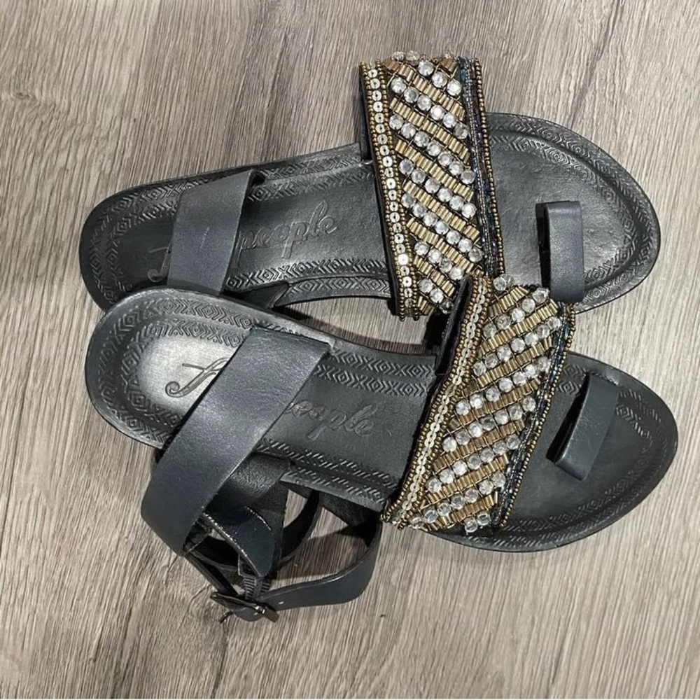 Free People Beaded Sandals 7 NEW